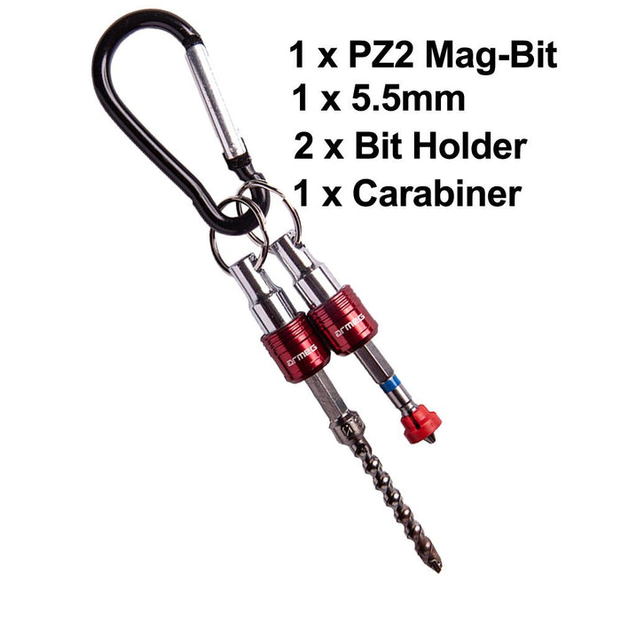 Armeg 2pc Twister Impact Masonry & Screwdriver Bit Set
