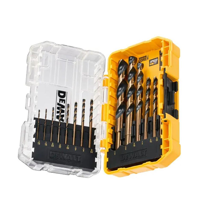 DeWalt 14pcs Black & Gold HSS Drill Bit Set Supplied in a TOUGH CASE+