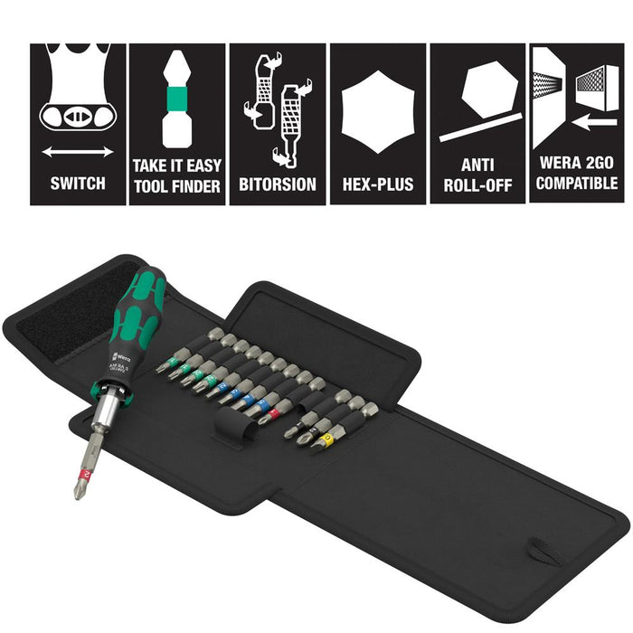 Wera KK 838 Ratcheting Screwdriver Set 14 Piece