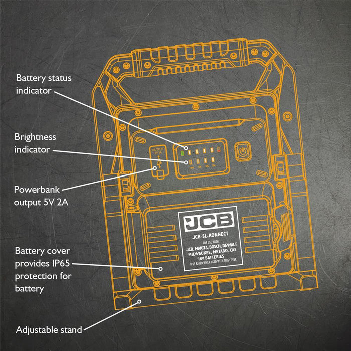 JCB KONNECT 4500 LUMEN SITE LIGHT