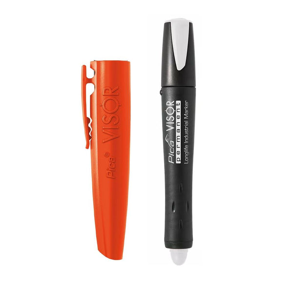 Pica White Visor Permanent Industrial Cryon Marker