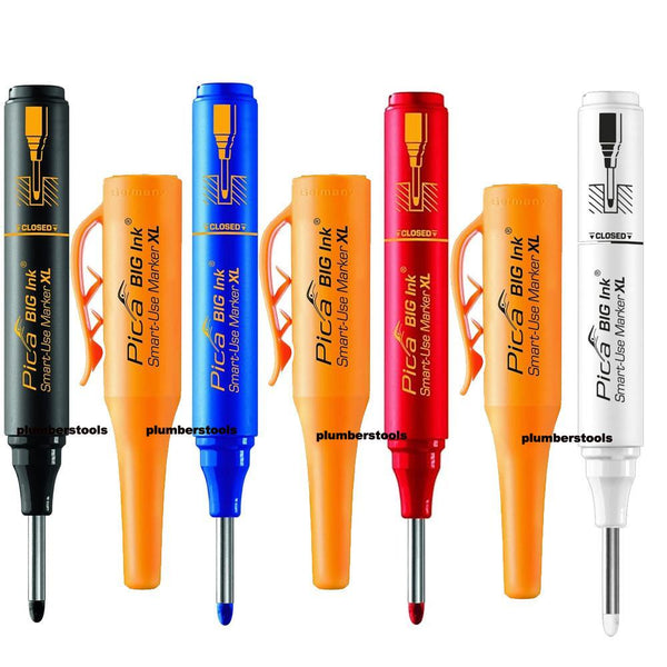 Pica INK BIG XL Black, Red, Blue & White Permanent Marker Pen