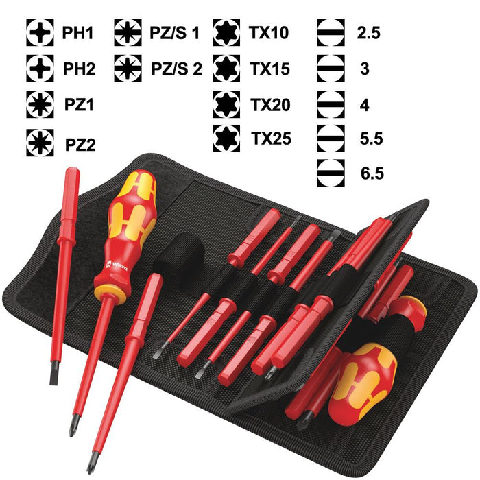 Wera KK VDE Interchangeable 17 Piece Screwdriver Set