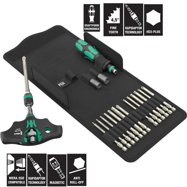 Wera Ratcheting T-handle KK 400 18pcs Set