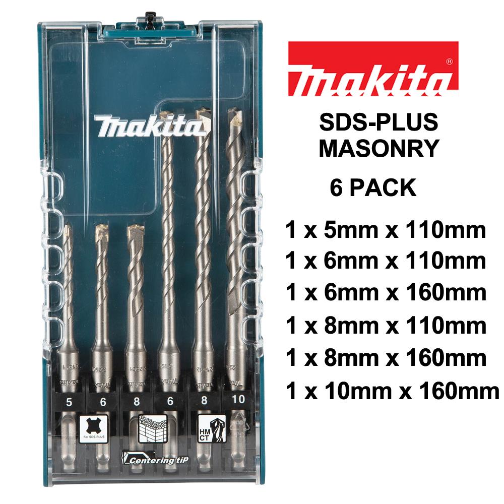 Makita SDS Plus TCT 6 Piece Drill Bit Set — Plumberstools