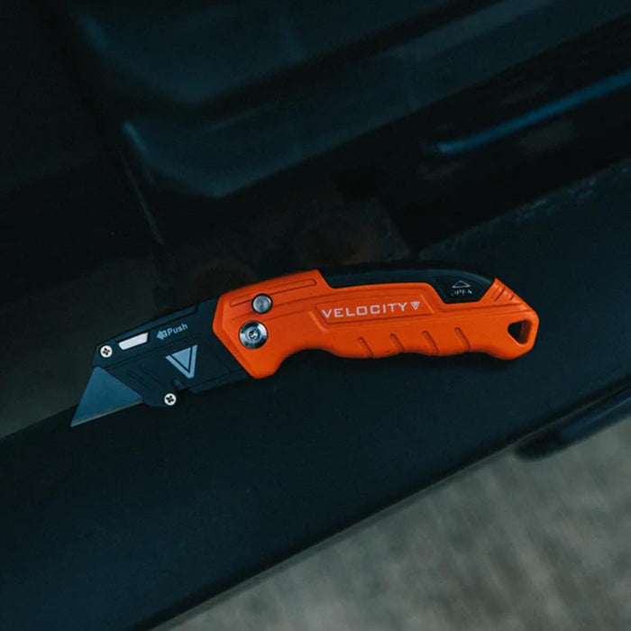 Velocity Folding Fusion Utility Knife with Storage