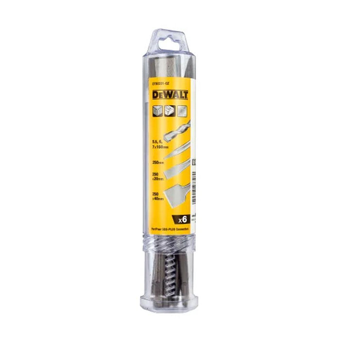 DeWalt SDS Plus 6 Piece Drill Bit Set In Storage Tube