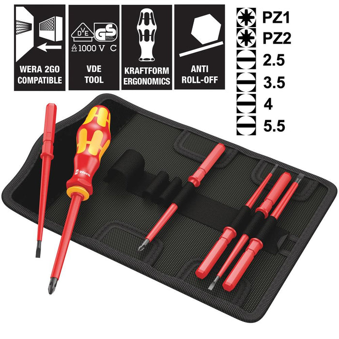 Wera KK VDE Interchangeable 7 Piece Screwdriver Set
