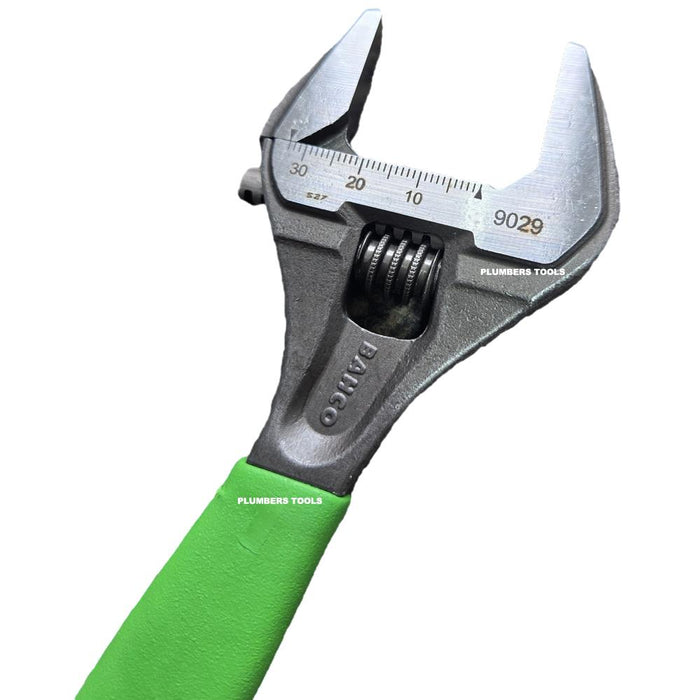 Bahco Limited Edition 9029 Phosphate Green ERGO Adjustable Wrench 6'' (170mm) Wide Jaw Opening to 32mm + 2 Screwdrivers