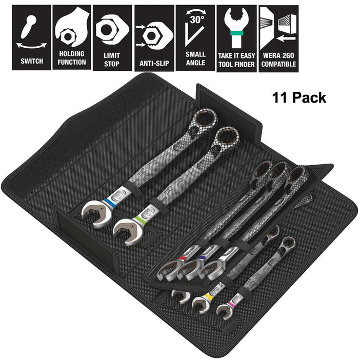 Wera Switch 11 Piece Joker Ratcheting Combination Spanner Set