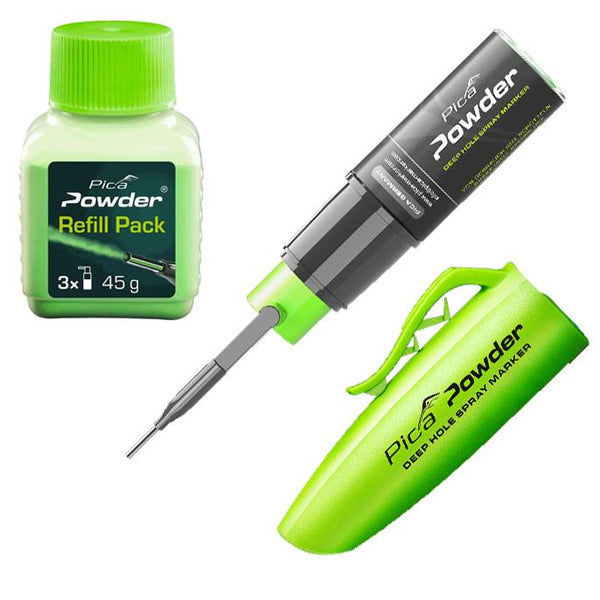 Pica Powder Deep Hole Spray Marker & 45g Refill
