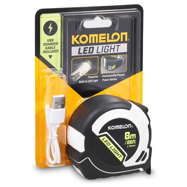 Komelon LED Tape Measure 8m/26ft