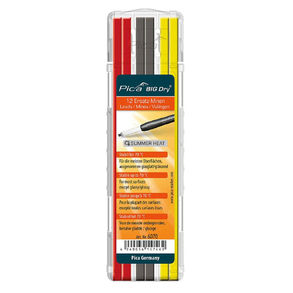 Pica BIG Dry Refill Graphite - Red - Yellow