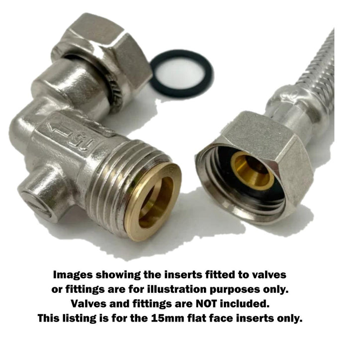 10 x 15mm Flat Faced Sealing Insert for Compression Fittings & Isolation Valves