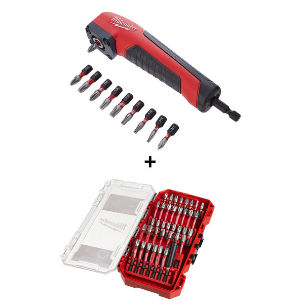 Milwaukee ShockWave Impact Bit Set + Right Angle attachment