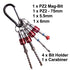 Armeg 4pc Twister Impact Masonry & Screwdriver Bit Set