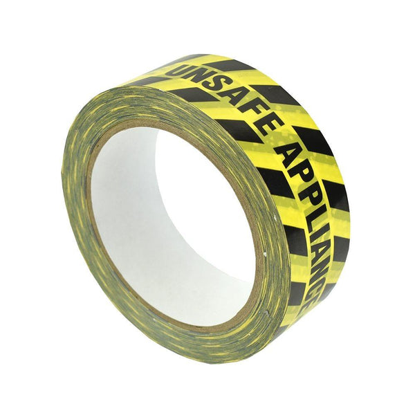ID TAPE "UNSAFE APPLIANCE" (BLK/YEL)