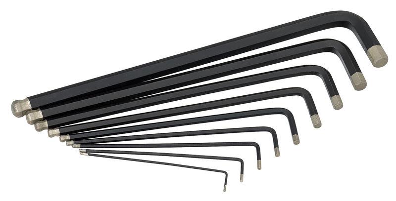 OX Pro Diamond Tipped Hex Key Set - 9 Piece, Metric 1.5 - 10mm