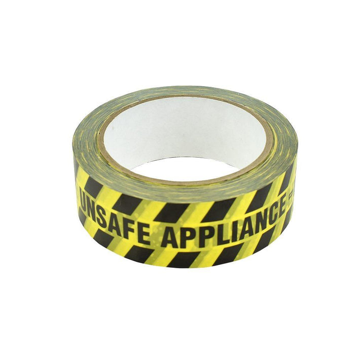 ID TAPE "UNSAFE APPLIANCE" (BLK/YEL)